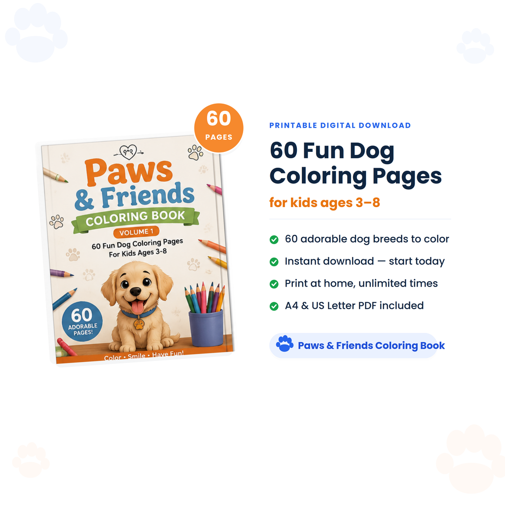Paws & Friends Coloring Book – Volume 1