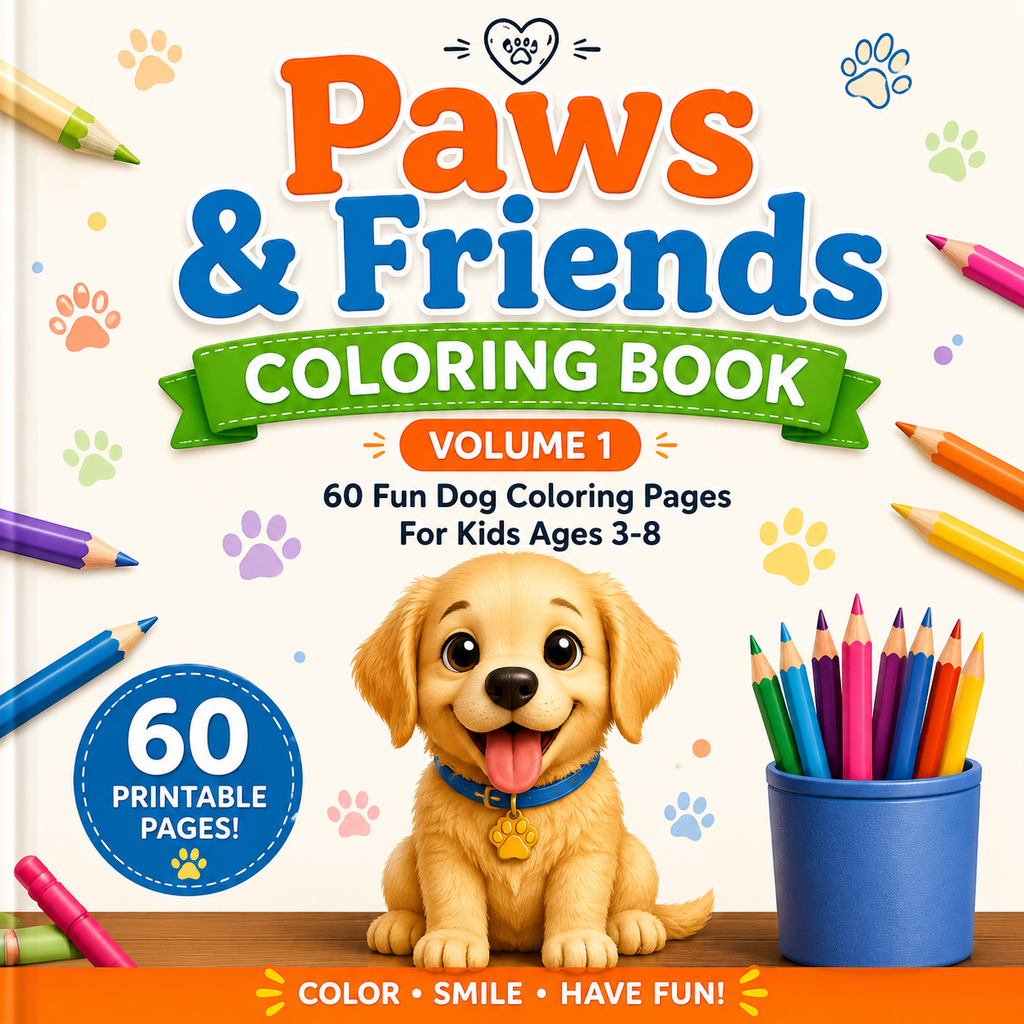 Paws & Friends Coloring Book – Volume 1